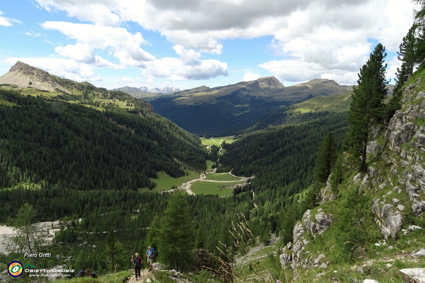 23 Vista salla parte bassa della Val Venegia verso  Passo Valles.JPG